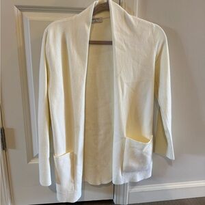 Cream Open Front Cardigan